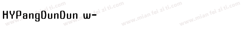 HYPangDunDun w字体转换